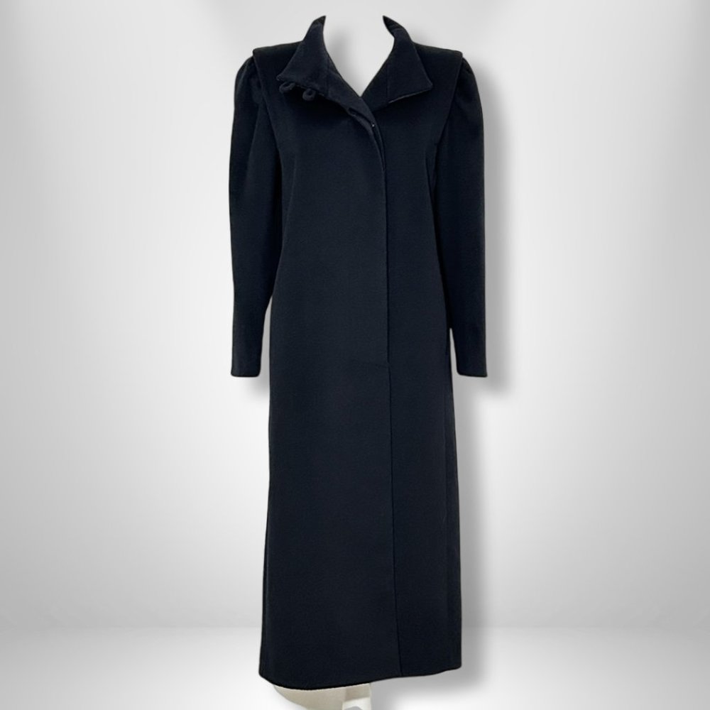 Fashions by Jill - Vintage Long Black Wool Coat